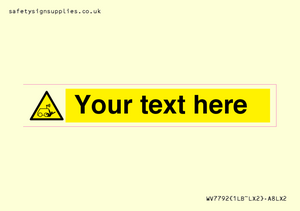 Custom warning run over by operator controlled machine